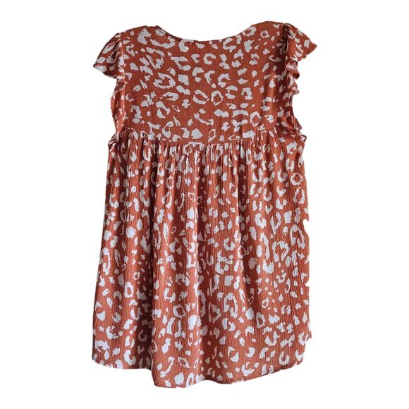 SAVANNA JANE Women's S Embroidered Top Animal Print Floral Multicolor V-Neck 34" - Picture 7 of 7